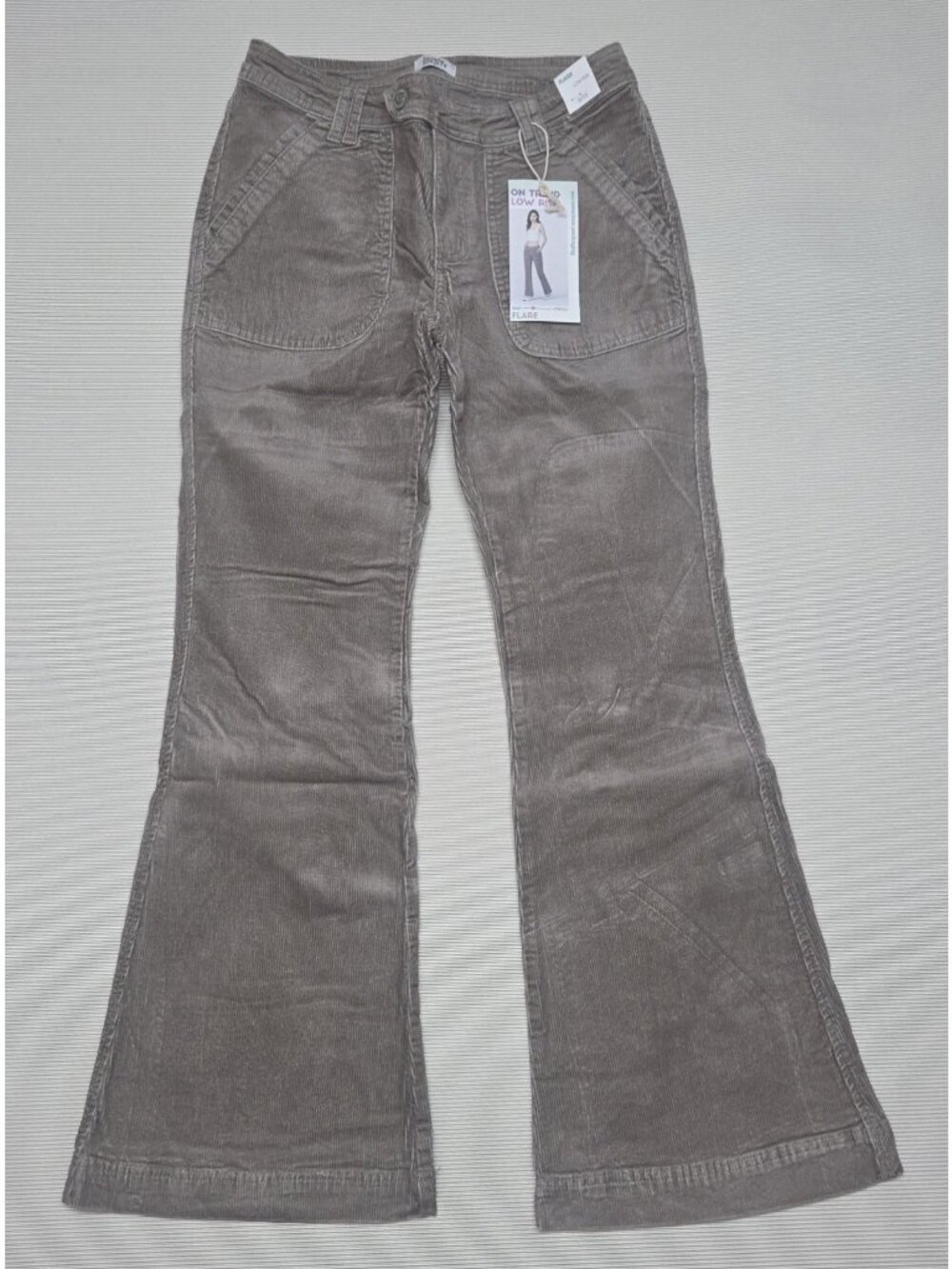 Simple SOCIETY Mushroom Corduroy Low Rise Flare Pants Women Size 9/29 NEW